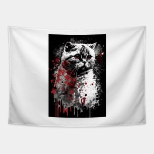 Scottish Fold Cat Portrait Tapestry