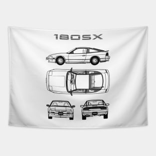 Nissan 180SX Blueprint Tapestry