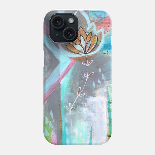 Golden Lotus Phone Case by gaea