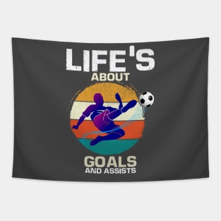 Life’s About Goals and Assists Tapestry