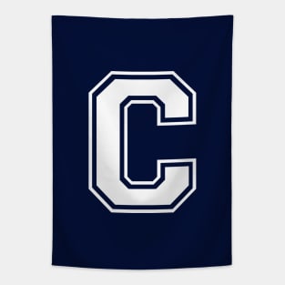 Initial Letter C - Varsity Style Design Tapestry