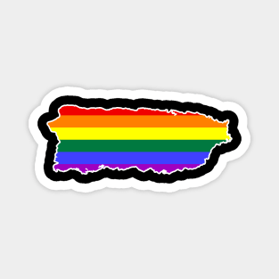 Puerto Rico LGBT Pride Puerto Rican Rainbow Flag Magnet