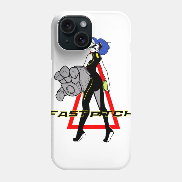 Fastpitch girl 3 Phone Case by Spikeani