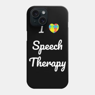 Autism Awareness I Heart (LOVE) Speech Therapy Phone Case