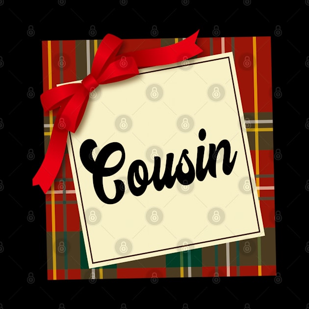 Cousin Christmas GIft Plaid Pyjama Design by familycuteycom