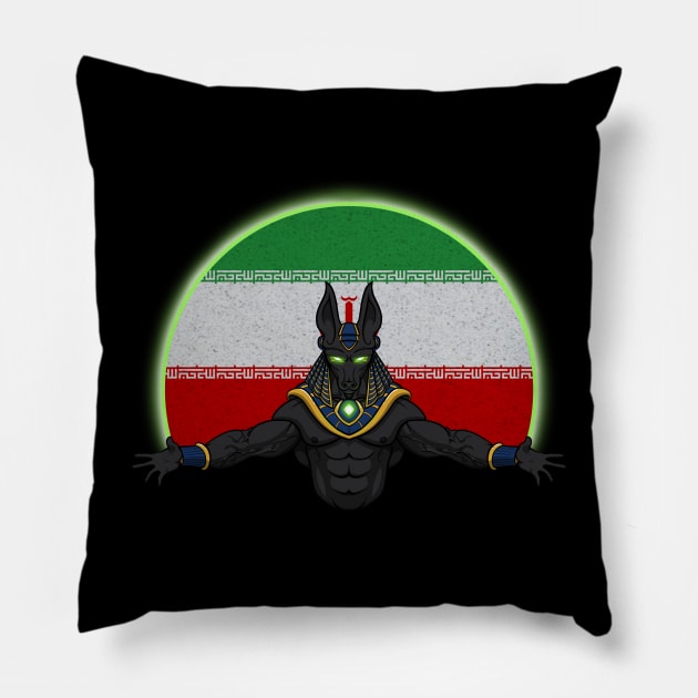 Anubis Iran Pillow by RampArt