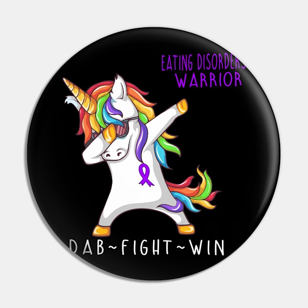 Eating disorders Warrior Dab Fight Win Pin by ThePassion99