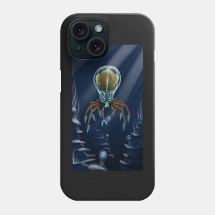 Crabsquid with background Phone Case