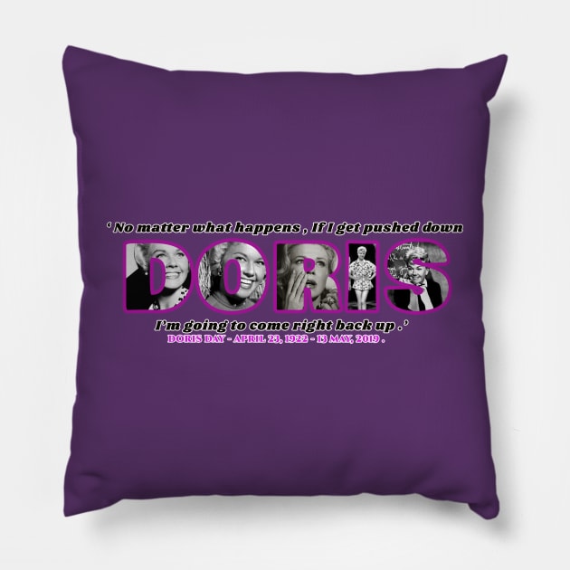 DORIS DAY COME RIGHT BACK UP Pillow by CS77