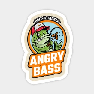 angry bass, bait and tackle Magnet