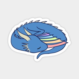 Sleeping rainbow dragon Magnet