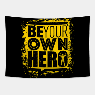 Be Your Own Hero - Gym Workout - Sports & Fitness Motivation Tapestry