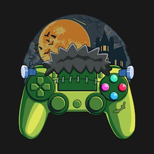 Frankenstein Video Gamer Funny Halloween Gaming T-Shirt