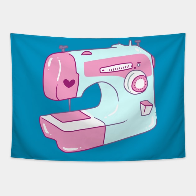 Pretty Sewing Machine Tapestry by saradaboru