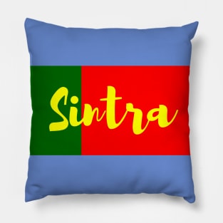 Sintra City in Portuguese Flag Colors Pillow