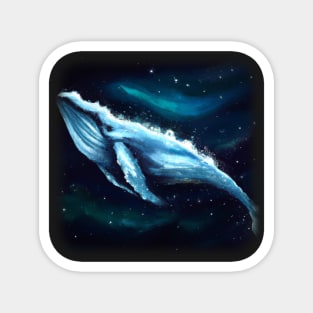 Whale floating in space Magnet