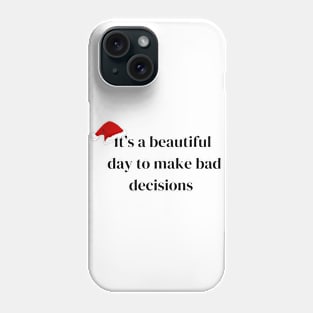 Santa hat on text Phone Case