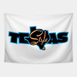 Texas Style Cyan Tapestry