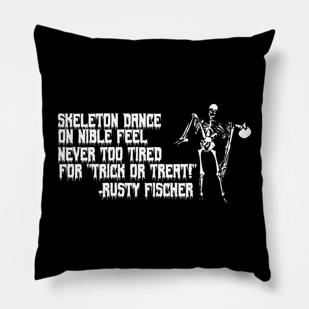 skeleton dance Pillow by Ticus7