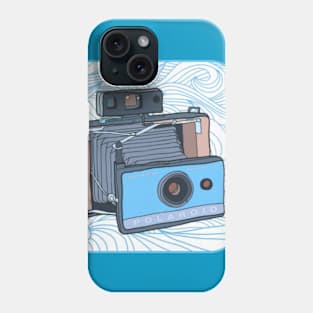 Pop Art Retro Vintage Polaroid 100 Folding Accordion Camera Phone Case