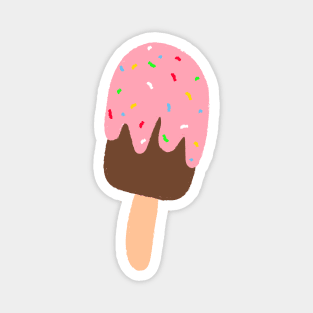 Strawberry and Chocolate Ice Cream with Sprinkles Magnet