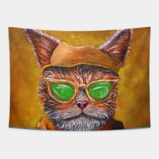 Sophisticated cat Tapestry