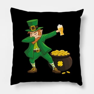 Dabbing Leprechaun St. Patricks Day Beer Pillow