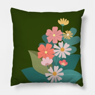 Bunch of Beautiful Flowers Pillow