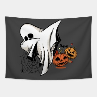 Ghost Halloween Dab Dance Tapestry