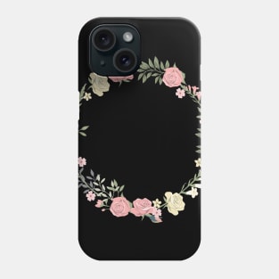 Pink floral head crown Phone Case