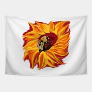 SUNflower and Bee Tapestry