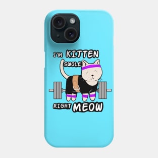 fitness girl, gym girl, cat lover Phone Case