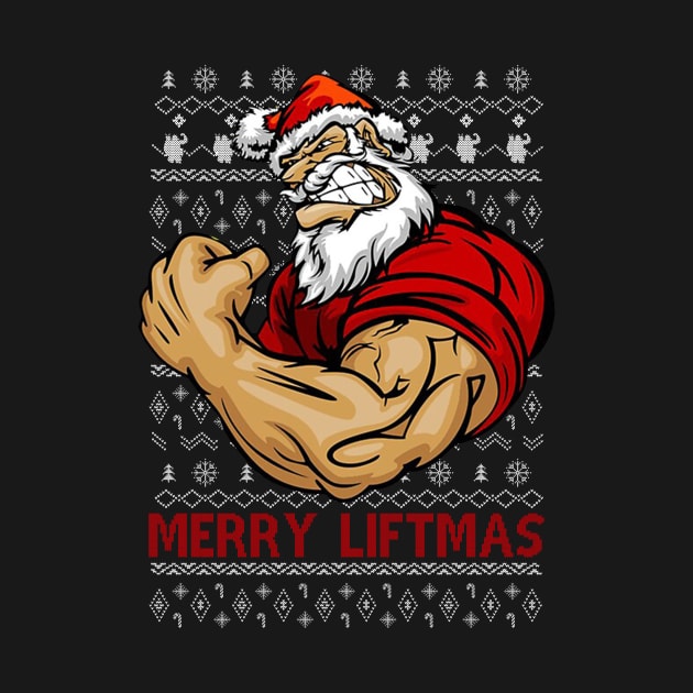 Merry Liftmas Ugly Christmas Gym Workout Gift Mens by SloanCainm9cmi
