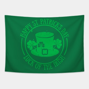 Happy St. Patrick's Day Leprechaun Shamrock T-Shirt Tapestry