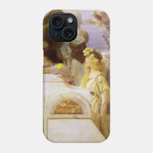 At Aphrodite's Cradle by Sir Lawrence Alma-Tadema Phone Case