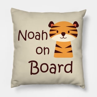 Noah on board sticker Pillow