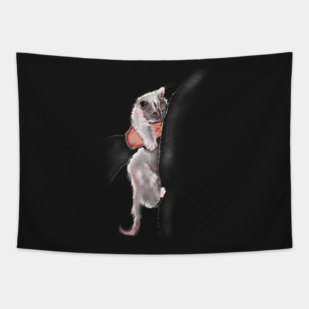 My Pocket Cat Tapestry by xsaxsandra