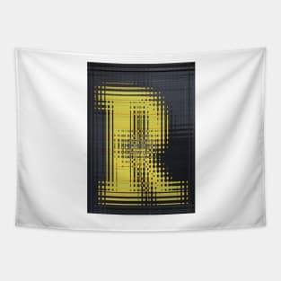 CAPITAL LETTER R. BLURRED but BOLD UPPER CASE Tapestry