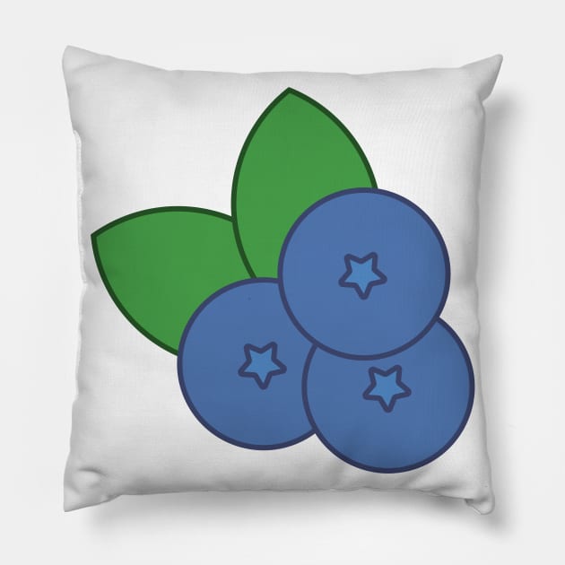 Blueberries Love Pillow by Kelly Gigi