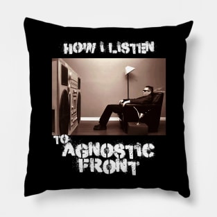 how i listen agniatic Pillow