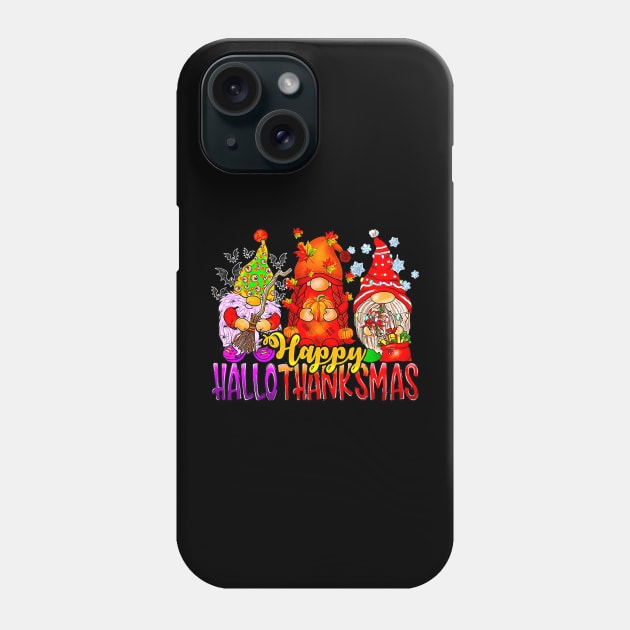 Happy Hallothanksmas Gnomes Lover Halloween Thanksgiving Phone Case by nakaahikithuy