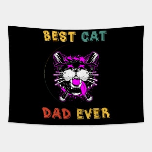 Funny Best Cat Dad Ever Tapestry