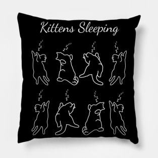 Kittens sleeping lazy cute cats Pillow