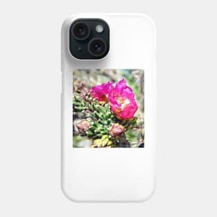 Fuscia Pink Cactus Flower Bloom Phone Case