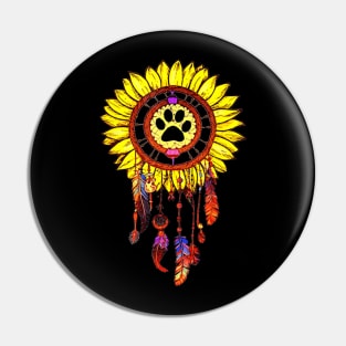 Dog Dream Catcher Sunflower Lover Pin