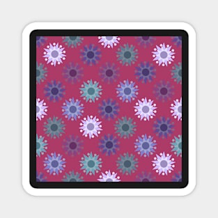 Deco Suns Cool on Deep Rose Repeat 5748 Magnet