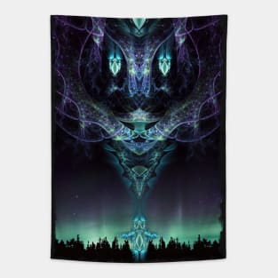 Midnight Aura - Visionary Fractal Manipulation - Manafold Art Tapestry