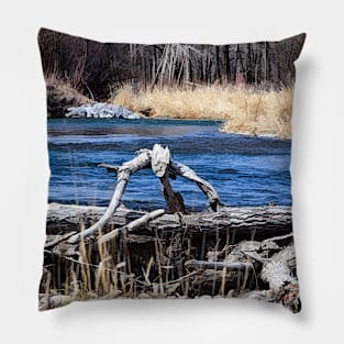 Fallen driftwood Pillow