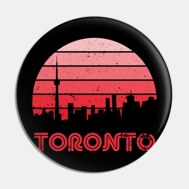 Retro Sunset Toronto Pin by rojakdesigns