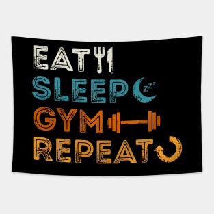 Eat Sleep Gym Repeat Tapestry